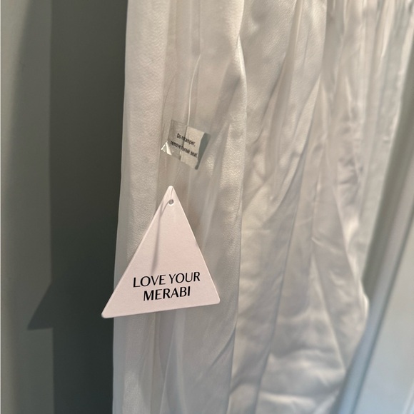 Nadine Merabi Darcie White Pajama Pants - Picture 7 of 7